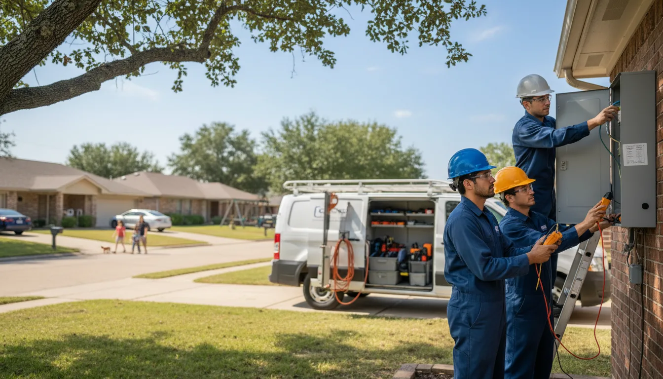 Certified electrician providing emergency electrical services in Vancourt, TX
